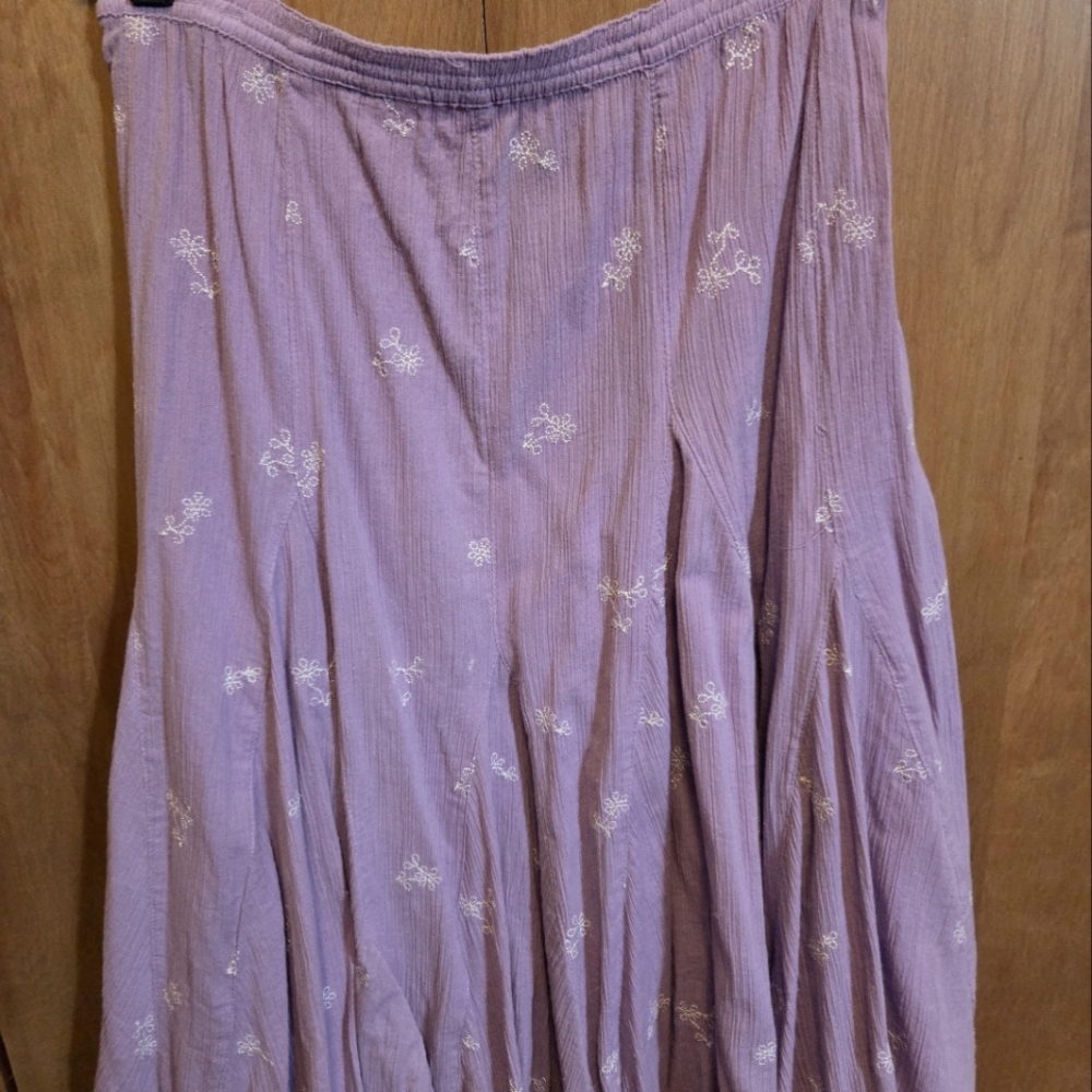 Lavender Embroidered Women's Skirt SET. Comes With TWO Matching Shirts!!